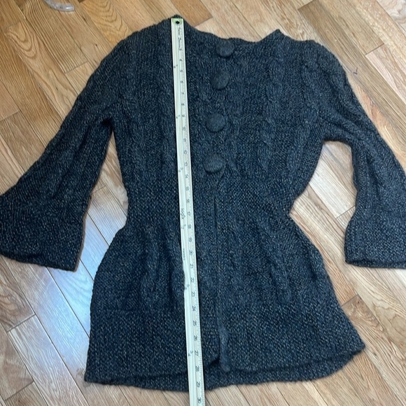Caamaño 100% Alpaca Hand Knit Sweater Jacket Size Medium Peru Boho Cottagecore - Picture 12 of 12